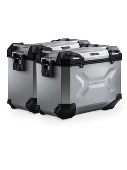 Zestaw: kufry boczne + stelaże PRO TRAX ADV SW-Motech BMW R 1300 GS Adventure (24-) srebrne [poj.: 2 x 37 L]