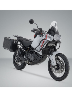 Zestaw: kufry boczne TRAX ADV + stelaże PRO 45/37 L Sw-Motech Ducati DesertX (22-)/ Rally (23-) (pojemność 37 i 45 L) czarne
