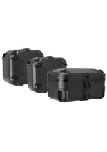 Zestaw: kufry boczne DUSC M i L + kufer centralny DUSC XL + stelaże SW-Motech BMW F 750 GS (17-)/ F 800 GS (24-)/ F 850 GS (17-) [do plastikowego bagażnika, poj.: 33 + 41 + 55l]