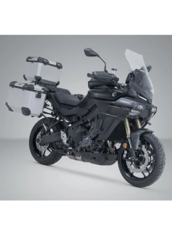 Zestaw: kufry boczne + kufer centralny TRAX ADV + stelaże SW-Motech Yamaha Tracer 9/ GT/ GT+ (24-) srebrne
