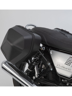 Zestaw: kufry boczne plastikowe Urban ABS + stelaże SLC Sw-Motech Moto-Guzzi V7 III Stone LD1 (18-20) [pojemność: 2 x 16,5l]