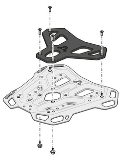 Zestaw: kufer centralny plastikowy Urban ABS + stelaż SW-MOTECH do KTM (wybrane modele)/ Husqvarny Norden 901 / Expedition [pojemność 16-29 L]