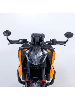 Lusterka motocyklowe Sw-Motech Sport na koniec kierownicy Aprilia Tuono V4 1100 (21-), Ducati Monster 937/ + (21-)/ SP (23-), KTM Duke 390 (17-) czarne