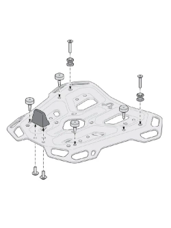 Zestaw: kufer centralny DUSC XL + stelaż Adventure-rack SW-Motech Voge 900 DSX (23-) [poj.: 55l]