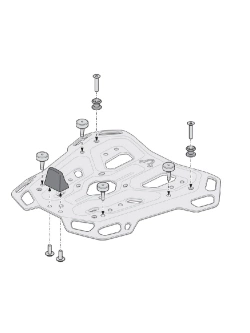 Zestaw: kufer centralny DUSC XL + stelaż Adventure-rack SW-Motech Moto Guzzi V85 TT Strada (24-) [poj.: 55l]