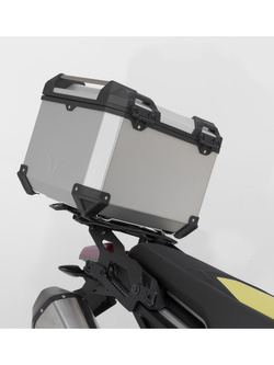 Zestaw: kufry boczne + kufer centralny + stelaże TRAX ADV do motocykla Aprilia Tuareg 660 (21-) [całkowita pojemność: 150l] srebrny