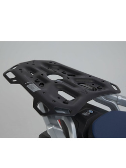 Zestaw: kufer centralny czarny TRAX ADV + stelaż Adventure-rack SW-Motech Honda CRF1100 L Africa Twin/ Adventure Sports (19-), CRF1100 L Africa Twin ES / Adventure Sport ES (23-) [pojemność 38 L] czarny