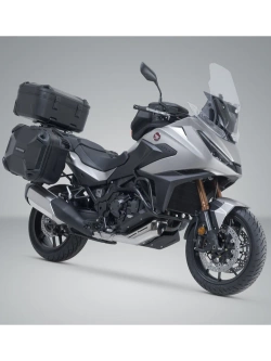 Zestaw: kufry boczne DUSC L + kufer centralny DUSC XL + stelaże PRO + stelaż Adventure-Rack SW-Motech Honda NT1100 (21-) [poj.: 1 x 55l + 2 x 41l]