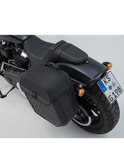 Zestaw: sakwa boczna Legend Gear LH2 ze stelażem SLH HARLEY-DAVIDSON Softail Fat Bob (FXFB) (17-20) [na lewą stronę]