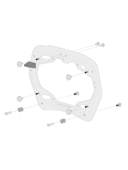 Zestaw: kufry boczne DUSC L + + kufer centralny DUSC L + stelaże PRO + stelaż Street-Rack SW-Motech Suzuki DL650 V-Strom (16-)  [poj.: 3 x 41l]