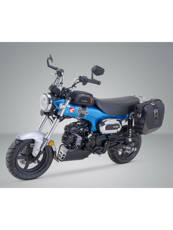Zestaw: sakwa boczna Legend Gear LC2 + stelaż SLC SW-Motech Honda ST 125 Dax (23-) czarno-brązowa [poj.: 13.5 l; na lewą stronę]