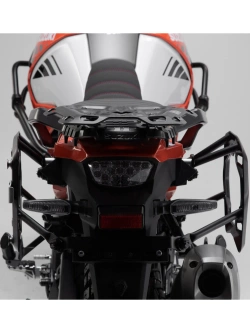 Zestaw: kufry boczne DUSC L + kufer centralny DUSC M + stelaże PRO + stelaż Adventure-Rack SW-Motech Suzuki V-Strom 1050/ XT (19-) [poj.: 1 x 33l + 2 x 41l]