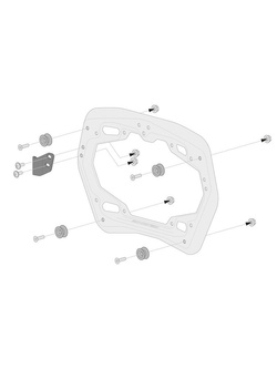 Zestaw: kufry boczne 45/37L + kufer centralny 38L TRAX ADV+ stelaże SW-MOTECH do motocykla BMW R 1200 GS LC Adv/1250 GS Adv (13-) czarne