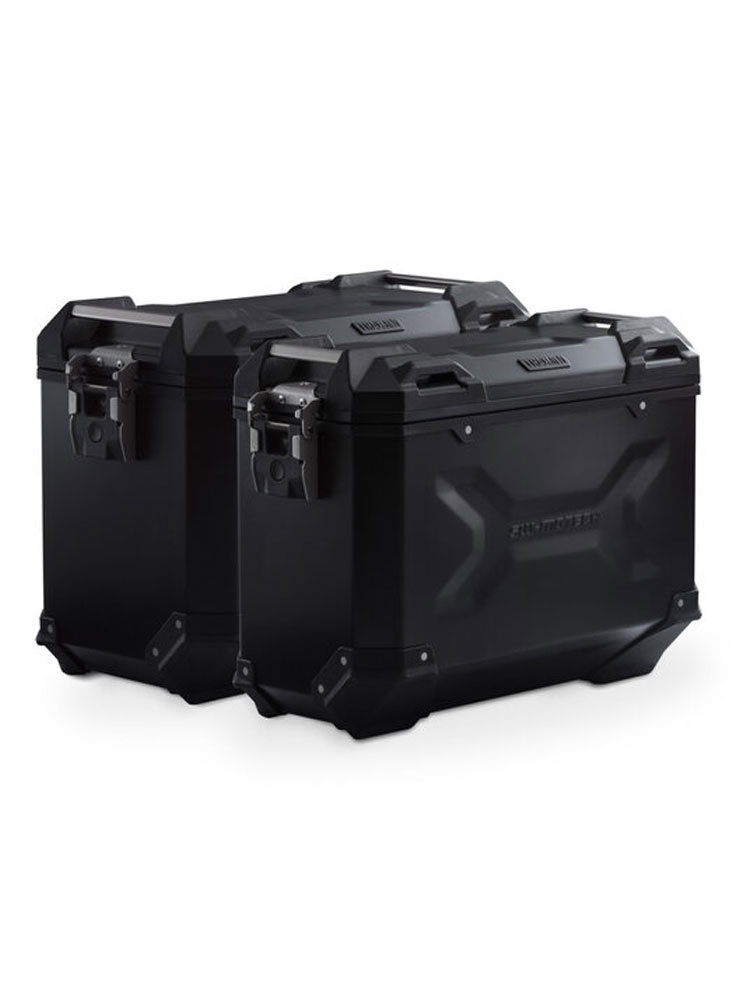 Zestaw: kufry boczne TRAX ADV + stelaże PRO 45/37 L SSw-Motech Aprilia Tuareg 660 (21-)/ Rally (24-) (pojemność 37 i 45 L) czarne