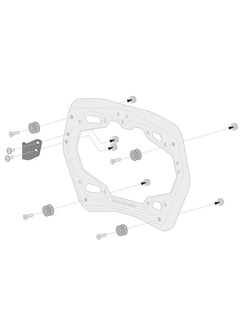 Zestaw: kufry boczne TRAX ADV + stelaże PRO SW-MOTECH 45/45L do motocykla Honda NC750XA/ X (20-) [pojemność 2 x 45 L] srebrne