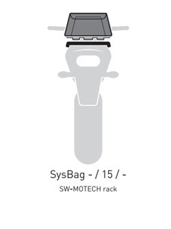 Sakwa SysBag 15 SW-MOTECH z adapterem [montowana na stelażu centralnym STREET-RACK, STEEL - RACK lub ADVENTURE RACK; pojemność: 15l]