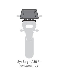 Sakwa SysBag 30 SW-MOTECH z adapterem [montowana na stelażu centralnym ALU-, STREET-, STEEL- lub ADVENTURE RACK; pojemność: 30l]