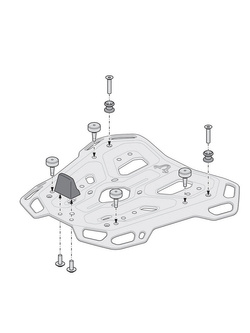 Zestaw: kufer centralny DUSC XL + stelaż Adventure-rack SW-Motech Ducati Multistrada V4 (20-) [poj.: 55l]