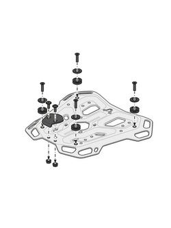 Zestaw: kufer centralny TRAX ADV + stelaż Street-rack SW-MOTECH Suzuki DL 650 V-Strom / XT (16-) (pojemność 38 L) srebrny