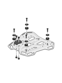 Zestaw: kufer centralny Trax ADV + stelaż STREET-RACK SW-Motech Honda CL 500 (23-) [pojemność 38 L]