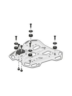 Zestaw: kufer centralny czarny TRAX ADV + stelaż Adventure-rack SW-Motech BMW R 1200 GS Adv (13-20) / R 1250 GS Adv (18-) / R1250 GS (18-) / F 850 GS Adv (20-), F 900 GS Adventure (24-) [pojemność: 38 L]