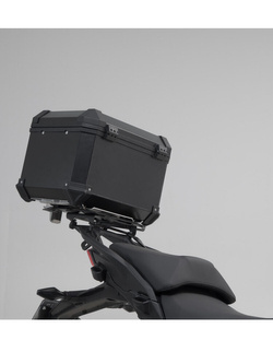 Zestaw: kufer centralny czarny TRAX ADV + stelaż Adventure-rack SW-Motech Ducati Multistrada V4 S Sport 1A (20-) [pojemność: 38 L]