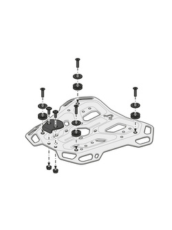 Zestaw: kufer centralny czarny TRAX ADV + stelaż Adventure-rack SW-Motech Ducati Multistrada V4 S Sport 1A / V4 Pikes Peak (20-) [pojemność: 38 L]