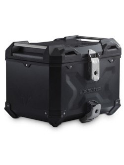 Zestaw: kufer centralny czarny TRAX ADV + stelaż Street-rack SW-Motech BMW R 1250 R / RS (18-), R 1200 R / RS (14-18) [pojemność: 38 L]