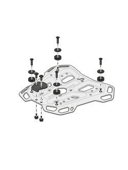 Zestaw: kufer centralny czarny TRAX ADV + stelaż Street-rack SW-Motech Kawasaki ZZR1400 (06-14) [pojemność 38 L]