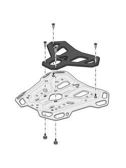 Zestaw: kufer centralny plastikowy Urban ABS + stelaż SW-MOTECH Yamaha Tracer 9/ GT (20-), Tracer 9 GT+ (22-)[pojemność 16-29l]