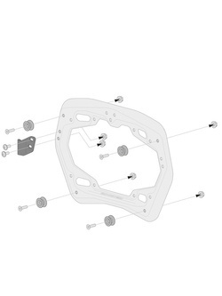 Zestaw: kufry boczne 45/37L + kufer centralny 38L TRAX ADV+ stelaże SW-MOTECH Ducati DesertX (22-) czarne