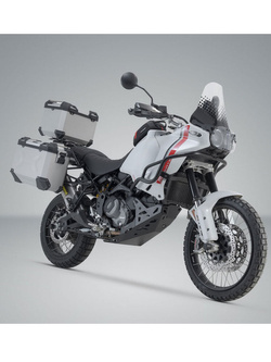 Zestaw: kufry boczne 45/37L + kufer centralny 38L TRAX ADV+ stelaże SW-MOTECH Ducati DesertX (22-) srebrne