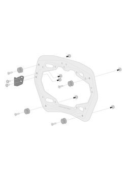 Zestaw: kufry boczne 45/45L + kufer centralny 38L Trax Adv + stelaże SW-MOTECH do BMW S 1000 XR (19-) czarne