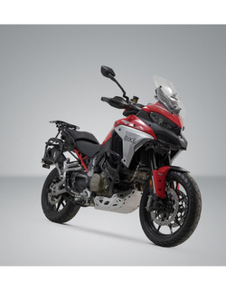 Zestaw: kufry boczne DUSC M + stelaże PRO SW-MOTECH do motocykla Ducati Multistrada V4 / S Sport / S (20-), Multistrada V4 Pikes Peak (21-) [ pojemność 2 x 33 l]