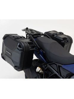 Zestaw: kufry boczne DUSC M + stelaże PRO SW-MOTECH do motocykla Kawasaki Versys 1000 (18-)  [pojemność 2 x 33 l]