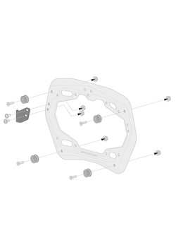 Zestaw: kufry boczne TRAX ADV + stelaże EVO 45/37 L Sw-Motech Suzuki DL 650 V-Strom (04-10) (pojemność 37 i 45 L) srebrne