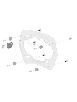 Zestaw: kufry boczne TRAX ADV + stelaże PRO 45/37 L Sw-Motech BMW F 900 GS (24-) (pojemność 37 i 45 L) srebrne