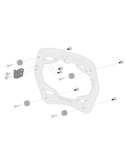 Zestaw: kufry boczne TRAX ADV + stelaże PRO SW-MOTECH 45/45L do motocykla Yamaha Tracer 9 RN70/GT (20-), Tracer 9 GT+ (22-) [pojemność 2 x 45 L] czarne