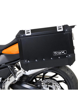 Zestaw: kufry boczne TRAX ION + stelaże SW-MOTECH 37/45 L/P do motocykla BMW F 800 R/ GT (16-21) [pojemność 37+ 45 L]