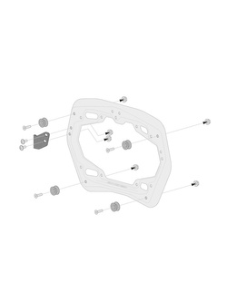 Zestaw: kufry boczne + kufer centralny TRAX ADV + stelaże SW-MOTECH do motocykla Ducati Multistrada V4 / S (20-) czarne