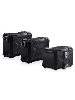 Zestaw: kufry boczne + kufer centralny TRAX ADV + stelaże SW-MOTECH do motocykla KTM 1290 Super Adventure / S (21-) czarne