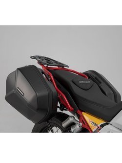 Zestaw: kufry boczne + stelaże PRO ABS ® Aero System Sw-Motech do Moto Guzzi V85 TT (19-) [pojemność: 2 x 25 L]