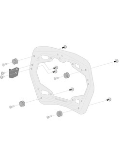 Zestaw: kufry boczne + stelaże PRO TRAX ADV SW-MOTECH 45/45 do motocykla BMW R 1300 GS (23-) [pojemność 2 x 45 L]