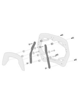 Zestaw mocujący do stelaży bocznych PRO SW-MOTECH pod kufry boczne Krauser/ Hepco [na prawą i lewą stronę]