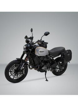 Zestaw: sakwa boczna LEGEND GEAR LC2 Black na lewą stronę + stelaż do Ducati Scrambler 1100 Pro / Sport Pro / Tribute Pro (19-)