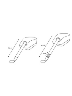 Lusterka krótkie SW-MOTECH Sport Suzuki, KTM, Aprilia, Honda, Voge, Triumph, Kawasaki, Husqvarna, Moto Guzzi, CF Moto (wybrane modele)