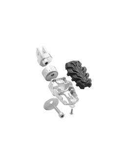 Podnóżki EVO SW-Motech BMW R 1300 GS (23-), R 1200 GS LC/ Adventure / Rallye (13-), R 1250 GS/Adventure (18-) srebrne
