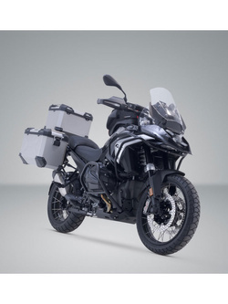 Zestaw: kufry boczne 45/45l + kufer centralny 38l Trax Adv + stelaże SW-MOTECH BMW R 1300 GS (23-) srebrne