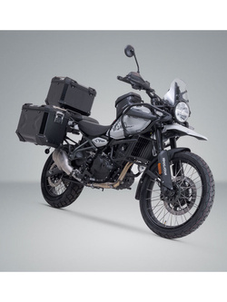 Zestaw: kufry boczne 45/45l + kufer centralny TRAX ADV + stelaże SW-Motech Royal Enfield Himalayan 450 (23-) czarne