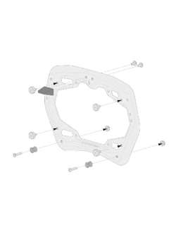 Zestaw: kufry boczne DUSC L + kufer centralny DUSC L + stelaże PRO + stelaż Adventure-Rack SW-Motech BMW R 1300 GS (23-)  [poj.: 3 x 41l]